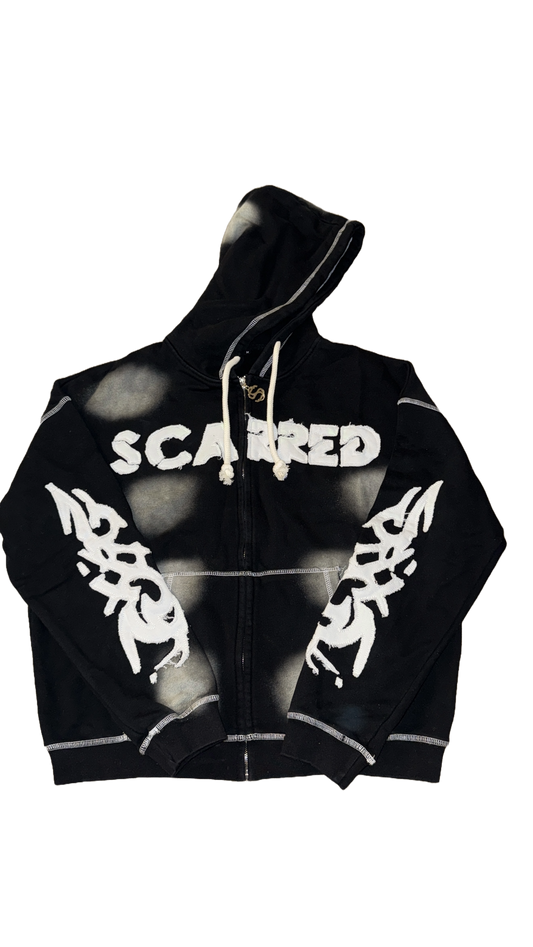 “Scarred” Black hoodie